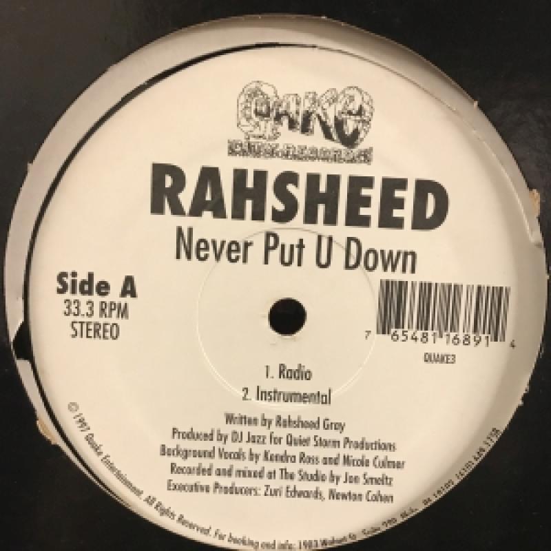 RAHSHEED/NEVER PUT U DOWN レコード通販・買取のサウンドファインダー