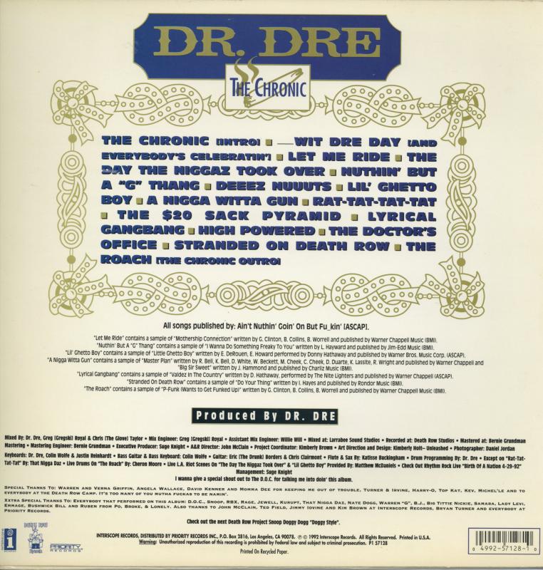 ホワイトブラウン LP Dr Dre/The Chronic オリジナル1st Press - 通販