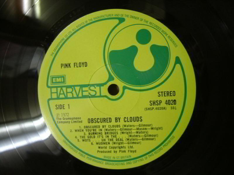 PINK FLOYD/OBSCURED BY CLOUDS 【UK ORIG.】 レコード通販・買取の