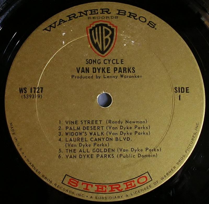 Van Dyke Parks /Song Cycle レコード通販・買取のサウンドファインダー