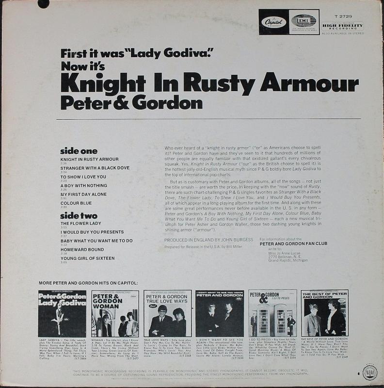 Peter u0026 Gordon/Knight In Rusty Armour レコード通販・買取のサウンドファインダー