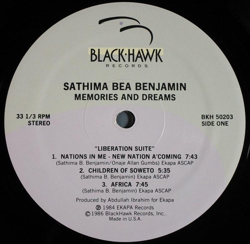 Sathima Bea Benjamin /Memories And Dreams レコード通販・買取の 