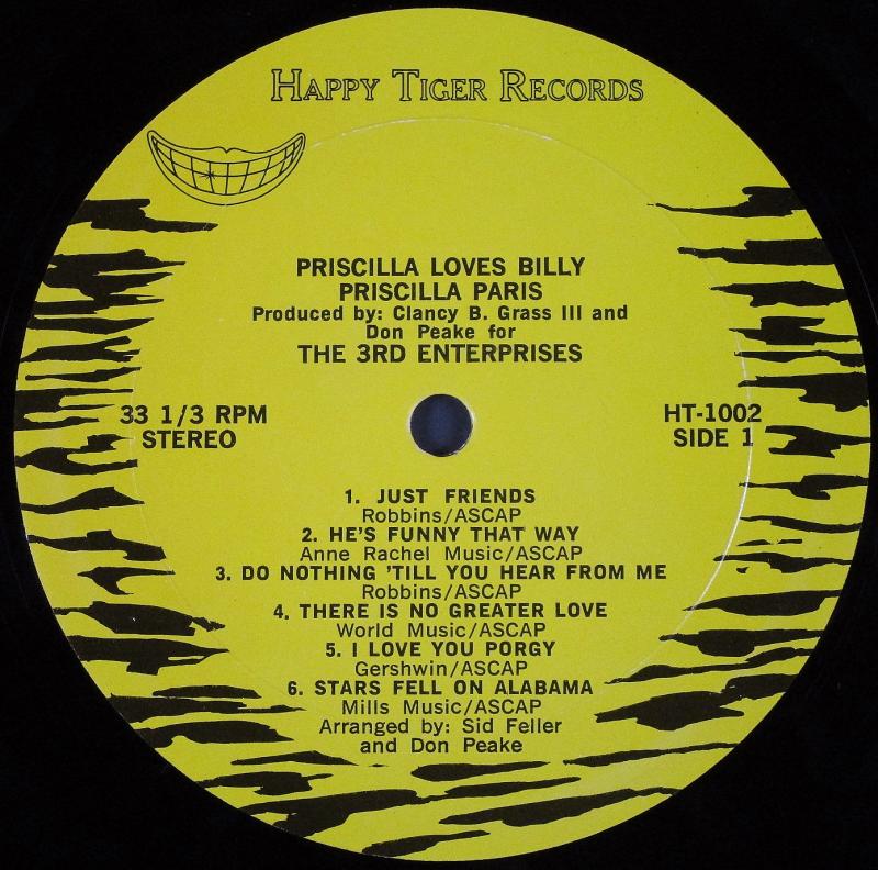 Priscilla Paris /Priscilla Loves Billy レコード通販・買取の