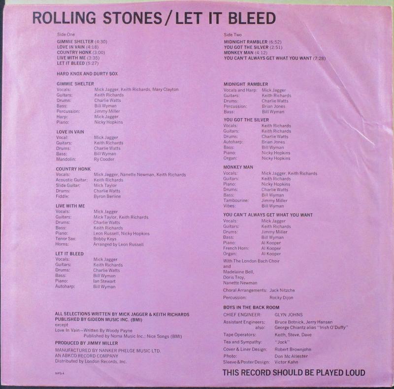 Rolling Stones/Let It Bleed レコード通販・買取のサウンドファインダー