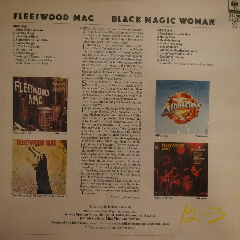 FLEETWOOD MAC/BLACK MAGIC WOMAN レコード通販・買取のサウンド