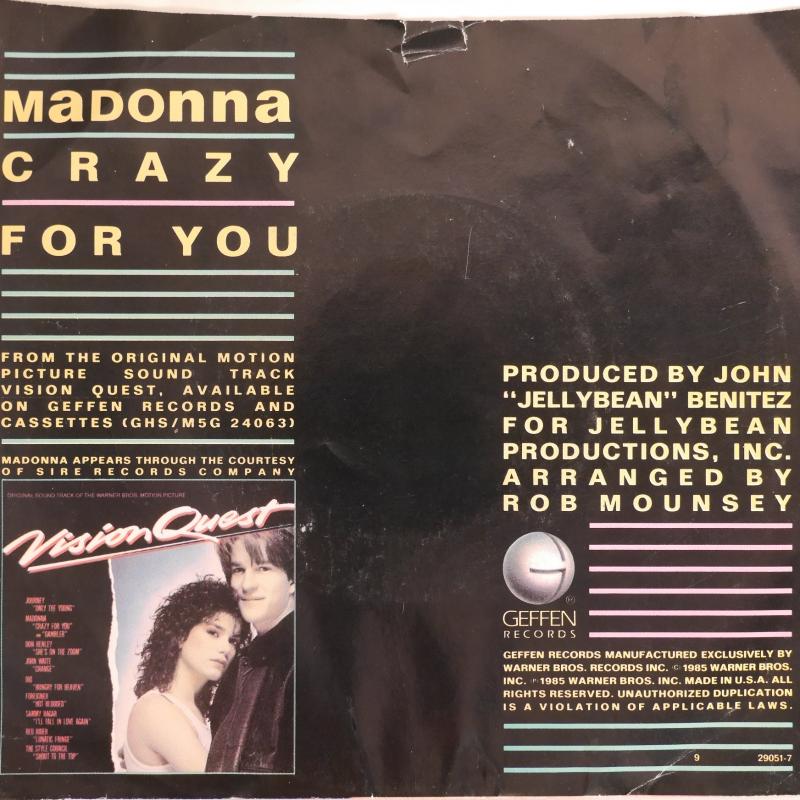 MADONNA/CRAZY FOR YOU レコード通販・買取のサウンドファインダー