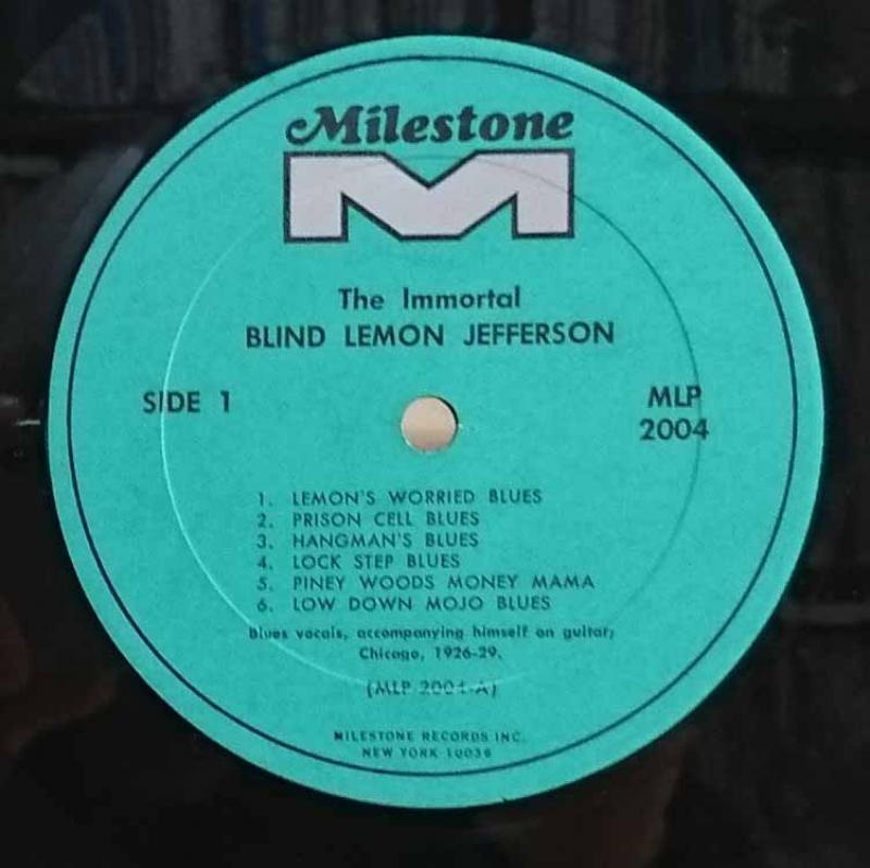 BLIND LEMON JEFFERSON/The Immortal Blind Lemon Jefferson レコード