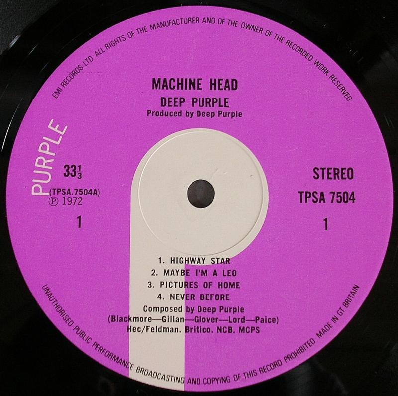 Deep Purple /Machine Head レコード通販・買取はサウンドファインダー