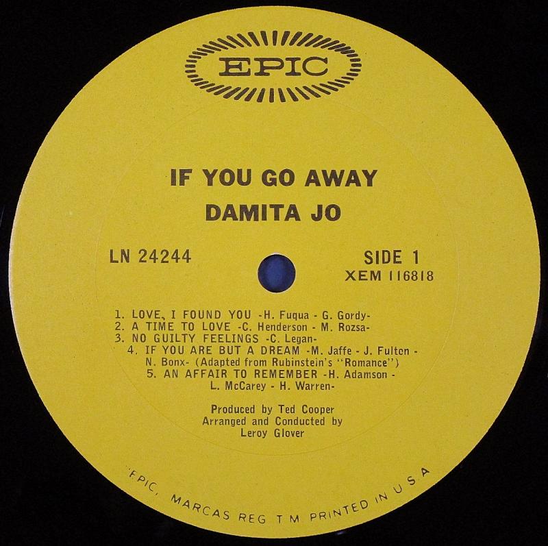 Damita Jo /If You Go Away レコード通販・買取のサウンドファインダー