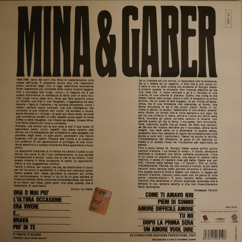 Giorgio Gaber/Mina/Un'ora Con Loro（180G） レコード通販・買取のサウンドファインダー